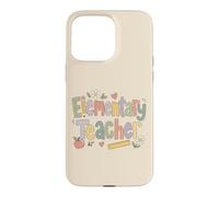 Custodia per iPhone 15 Pro Max Carino elementare insegnante aula Daisy righello umore