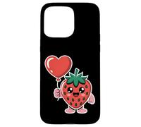 Custodia per iPhone 15 Pro Max Carino Fragola Che Tiene Cuore Palloncino Kawaii Fruit Art
