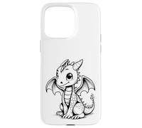 Custodia per iPhone 15 Pro Max Carino Kawaii Dragon Coloring Book Art Colore Nel Design