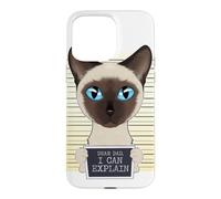Custodia per iPhone 15 Pro Max Caro papà, posso spiegare, io gatto siamese, papà, io