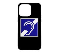 Custodia per iPhone 15 Pro Max Cartello con simbolo "Hearing Impaired, deaf deafness"