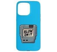 Custodia per iPhone 15 Pro Max Cartuccia di gioco retrò Blow On It 80s 90s Art