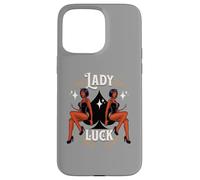 Custodia per iPhone 15 Pro Max Casinò vintage retrò Rockabilly Devil Girl Lady Lucky Spade