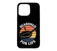 Custodia per iPhone 15 Pro Max Cast Iron Cook Seasoned For Life Vintage Sunset Skillet