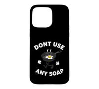 Custodia per iPhone 15 Pro Max Cast Iron Skillet Funny Dont Use Any Soap Retro Pan