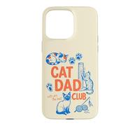 Custodia per iPhone 15 Pro Max Cat Dad Club Funny Cat Lover Father's Day
