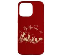 Custodia per iPhone 15 Pro Max Cat Singing Voice | Direttore d'orchestra | Gatto carino | Kitten Song | Guarigione | Cinque note | Amante della musica