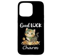 Custodia per iPhone 15 Pro Max Cat St Patricks Funny Irish Lucky Cat St Paddys Good Charm