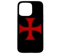 Custodia per iPhone 15 Pro Max CAVALIERI TEMPLARI CROCE PATTEE CRUSADER ORDINE DELLA CROCE ROSSA