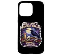 Custodia per iPhone 15 Pro Max C'era una volta una mezzanotte Dreary The Raven Edgar Allan Poe Fan