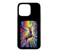 Custodia per iPhone 15 Pro Max Cervo Buck Maschio Animale Foresta Fauna Selvatica Majestic Deer