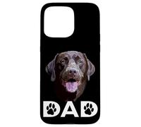 Custodia per iPhone 15 Pro Max Chocolate Lab Dad The Dog Father The Lab Padre Labrador Dad