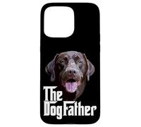 Custodia per iPhone 15 Pro Max Chocolate Lab Dad The Dog Father The Lab Padre Labrador Dad