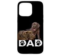 Custodia per iPhone 15 Pro Max Chocolate Lab Dad The Dog Father The Lab Padre Labrador Dad