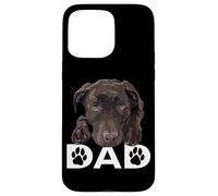 Custodia per iPhone 15 Pro Max Chocolate Lab Dad The Dog Father The Lab Padre Labrador Dad
