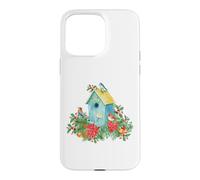 Custodia per iPhone 15 Pro Max Christmas Holiday Wreath Birdhouse Birds & Bells