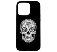 Custodia per iPhone 15 Pro Max Cinco de mayo giorno dei morti cranio occhi rosa