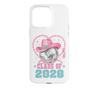 Custodia per iPhone 15 Pro Max Class of 2028 - Cappello da cowgirl, da discoteca, scuola occidentale, junior