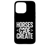 Custodia per iPhone 15 Pro Max Codice cavalli Crea un amante del programmatore equestre