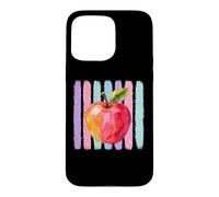 Custodia per iPhone 15 Pro Max Colorful Apple Watercolor Art Teacher Appreciation Design