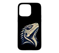Custodia per iPhone 15 Pro Max Colorful Bearded Dragon Face Reptile Animal Lover