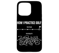 Custodia per iPhone 15 Pro Max Come mi esercito Piano Golf Vs Realtà Divertente Amante di Golf Hobby
