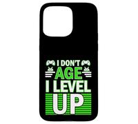 Custodia per iPhone 15 Pro Max Compleanno Umorismo Non invecchiare Livello Up Giocatore Compleanno
