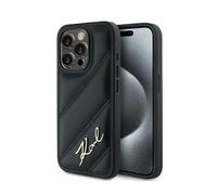 CG Mobile Karl Lagerfeld KLHCP15XPQDSMGK - Custodia rigida per iPhone 15 Pro Max 6,7", colore: Nero