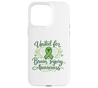 Custodia per iPhone 15 Pro Max Consapevolezza del trauma cranico a sostegno delle lesioni cerebrali United Survivor Ribbon