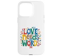 Custodia per iPhone 15 Pro Max Consapevolezza dell'autismo L'amore non ha bisogno di parole Puzzle
