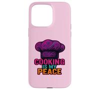 Custodia per iPhone 15 Pro Max Cooking Is My Peace Chef Amante del cibo Cucina Zen