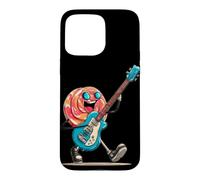 Custodia per iPhone 15 Pro Max Cool Lollipop Candy con occhiali da sole e Rock Guitar Costume