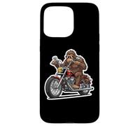 Custodia per iPhone 15 Pro Max Cool Sasquatch Riding Classic Moto Big Foot