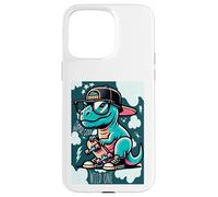 Custodia per iPhone 15 Pro Max Cool Skate Dino Baby Dinosaur Cartoon for Kids