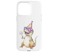 Custodia per iPhone 15 Pro Max Cool T-Rex Party Dino Celebration Occhiali da sole