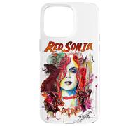 Custodia per iPhone 15 Pro Max Copertina a fumetti rossa di Sonja Matt Brooks Warrior Woman Pop Art Fine