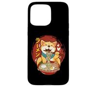 Custodia per iPhone 15 Pro Max Corgi-Dog Mangiare Ciotola di Ramen Pho Noodle Soup Giappone Kawaii