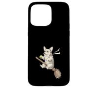 Custodia per iPhone 15 Pro Max Corgi Magico Mago Scopa Volante Disegno