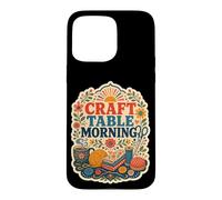 Custodia per iPhone 15 Pro Max Craft Table Morning cucito filato hobby