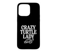 Custodia per iPhone 15 Pro Max Crazy Turtle Lady Adorabile amante delle tartarughe