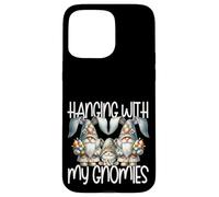Custodia per iPhone 15 Pro Max Cute Bunny Gnome Easter Fun Graphic Hanging With My Gnomies