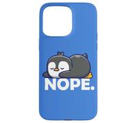 Custodia per iPhone 15 Pro Max Cute Chibi Anime Kawai Kids Sleep Nap NOPE Penguin Lover