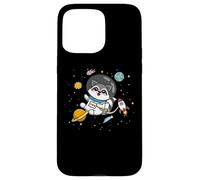 Custodia per iPhone 15 Pro Max Cute Funny Kawaii Cartoon Kids Astronaut Space Raccoon Lover