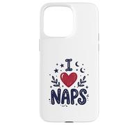 Custodia per iPhone 15 Pro Max Cute I heart Naps design for Moms, Sleepy Girl Funny Mom