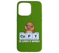 Custodia per iPhone 15 Pro Max Cute Kids Science Kawaii Elements of Happiness Capybara