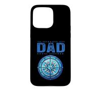 Custodia per iPhone 15 Pro Max Dad The Man Myth Legend Cool Nautical Compass Festa del papà