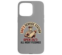 Custodia per iPhone 15 Pro Max Dad's Service Station All Night Feedings Fatherhood