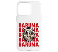 Custodia per iPhone 15 Pro Max Daruma Maschera Rossa Testo Art Ripeti Espressione Grass