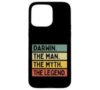 Custodia per iPhone 15 Pro Max Darwin The Man The Myth The Legend Citazione personalizzata divertente