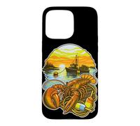 Custodia per iPhone 15 Pro Max Dawn Harbor Boat Silhouette Art